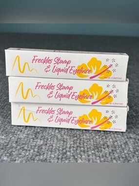 Pagevine THREE Freckle 2 Sided Stamp Pen Brown & Liquid Eyeliner Black Make Up